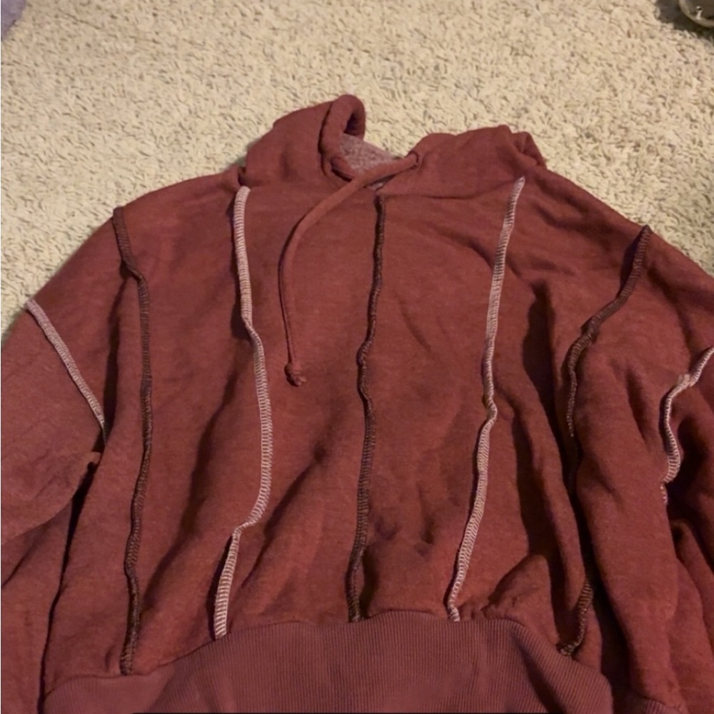 Women’s Burgundy Hoodie Sweater